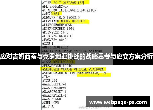 应对吉姆西蒂与克罗地亚挑战的战略思考与应变方案分析 应对吉姆西蒂与克罗地亚挑战的战略思考与应变方案分析